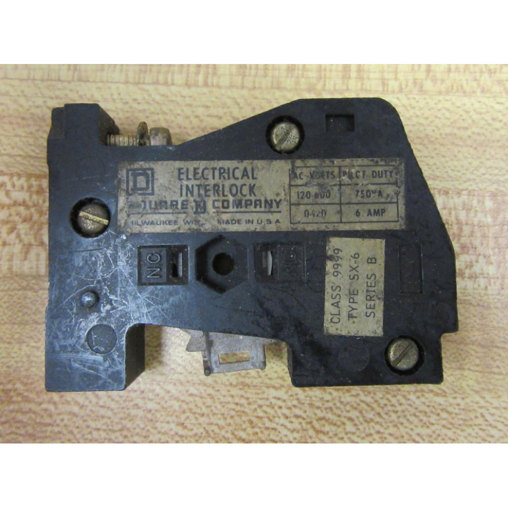 Square D 9999-SX-6 Interlock - Used