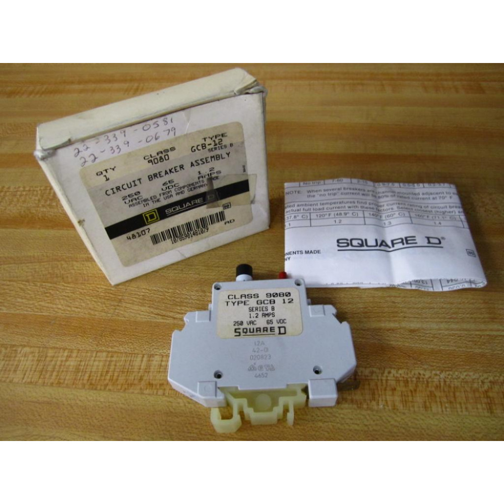 Square D 9080-GCB-12 Circuit Breaker 9080GCB12