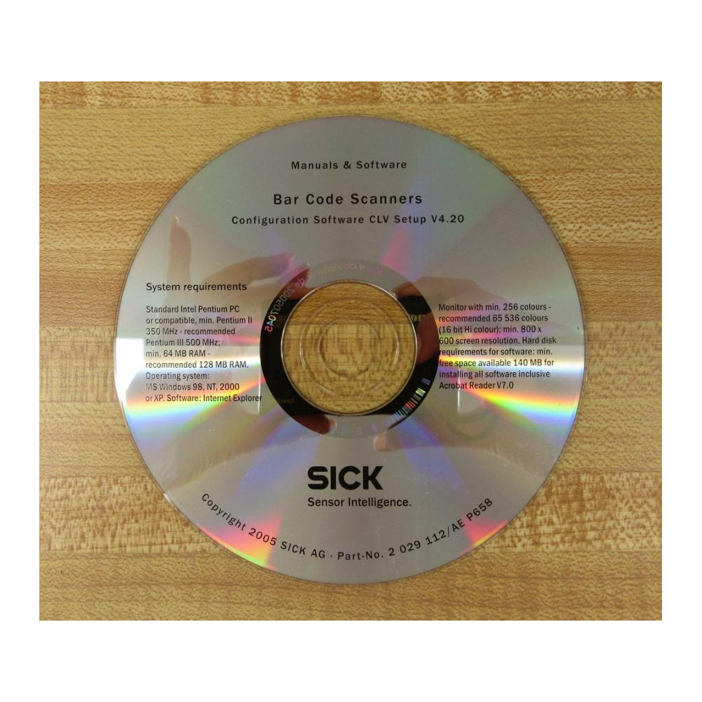 Sick 2 029 112AE P658 Software 2029112AEP658 - Used