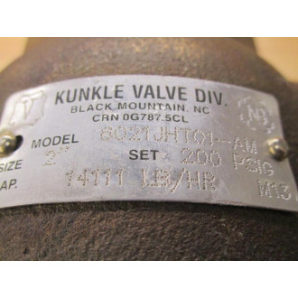 Kunkle Valve 6021JHT01-AM Steam Relief Valve 6021JHT01AM - New No Box