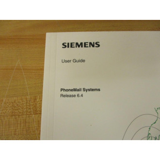 Siemens G341-1728-01 Phone Mail System Guide 6.4 G341172801 - New No Box