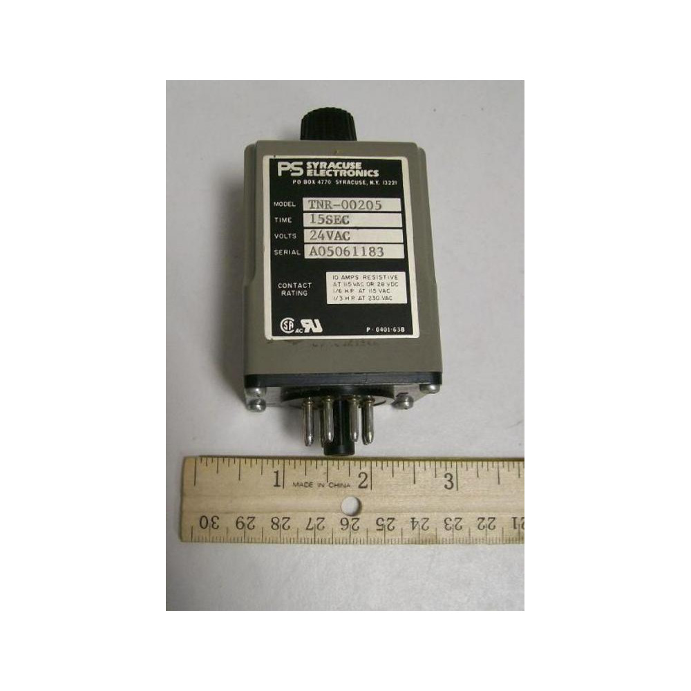 Syracuse Electronics TNR-00205 Time Delay Relay TNR00205 - Used