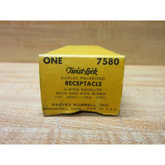 Hubbell HBL7580 Twist-Lock Receptacle Plug 10-15A