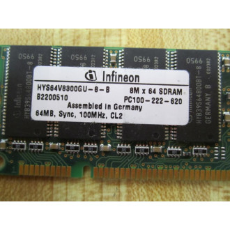 Clarostat HYS64V8300GU-8-B Infineon HYS64V8300GU8B 64MB - New No Box