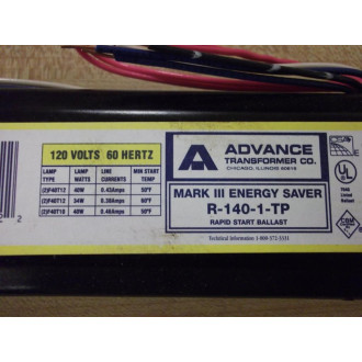 Advance Transformer R-140-1-TP Rapid Start Ballast R140TP