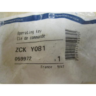 Telemecanique ZCK-Y081 Operating Key ZCKY081 059972