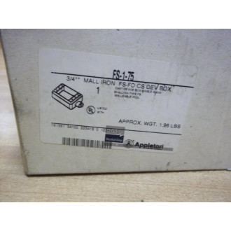 Appleton FS-1-75 34" FS_FD CS DEV Box FS175