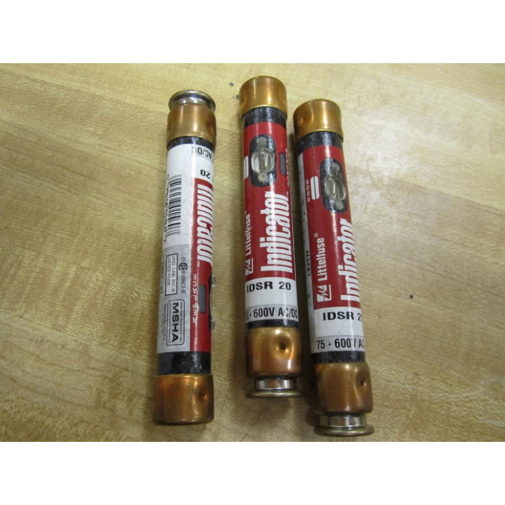 Littelfuse IDSR 20 Fuse Cross Ref 830LL1, IDSR020 (Pack of 3) - New No Box