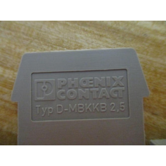 Phoenix Contact D-MBKKB 2,5 End Cover 1413052 (Pack of 30)
