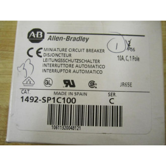 Allen Bradley 1492-SP1C100 Circuit Breaker 10 Amp 1492SP1C100