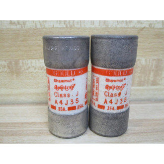 Amp-Trap A4J35 Ferraz Shawmut Fuse Gould (Pack of 2) - Used