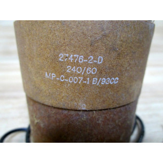 Asco 27476-2-D ASCO Solenoid Valve Coil - New No Box
