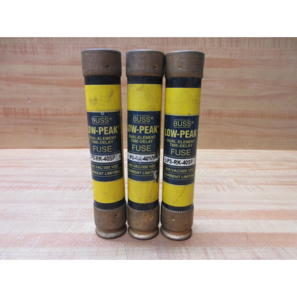 Buss LPS-RK-40SP Bussmann Fuse Cross Ref 4XF76 (Pack of 3) - Used