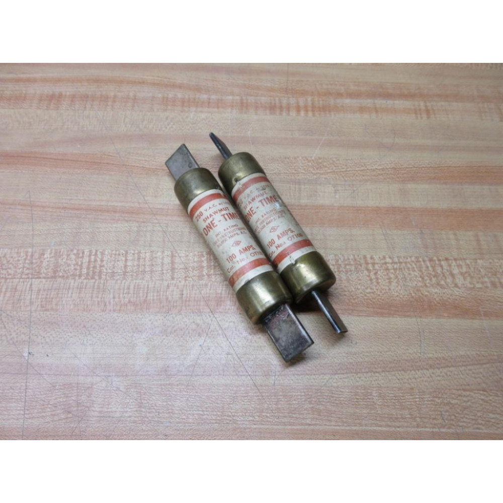Gould Shawmut Ferraz Mersen OT-100 Fuse OT100 (Pack of 2) - Used