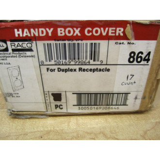 Raco 864 Duplex Receptacle Cover (Pack of 17)