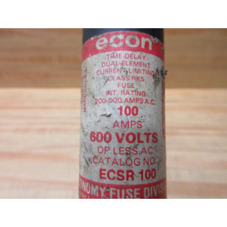 Economy ECSR-100 Econ Fuse ECSR100 - New No Box