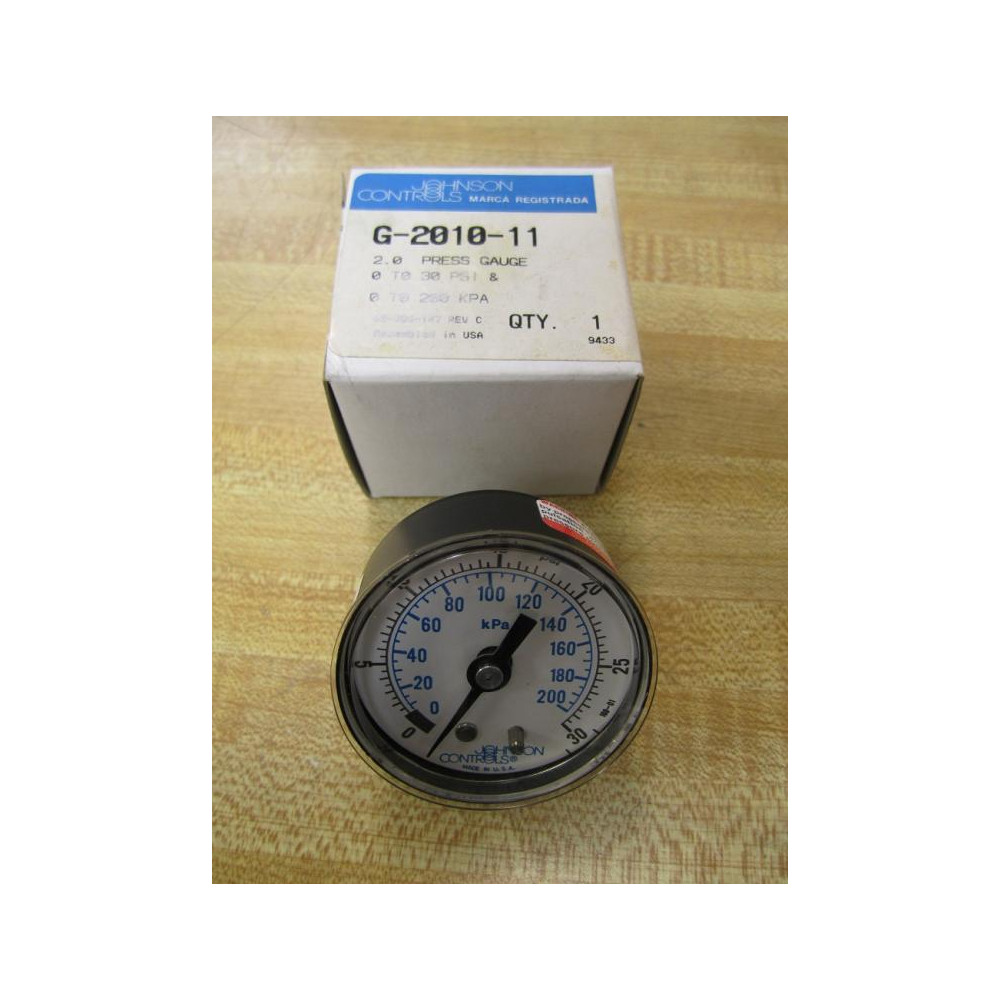 Johnson Controls G-2010-11 Press Gauge