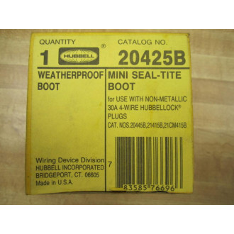 Hubbell 20425B Mini Seal-Tite Boot HB20425B (Pack of 3)