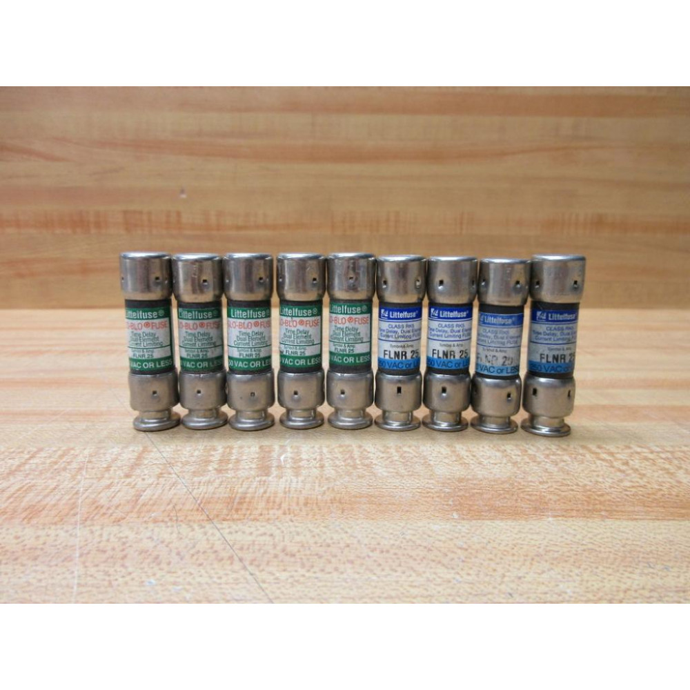 Littelfuse FLNR 25 Fuse Cross Ref 486K88, FLNR025 (Pack of 9) - New No Box