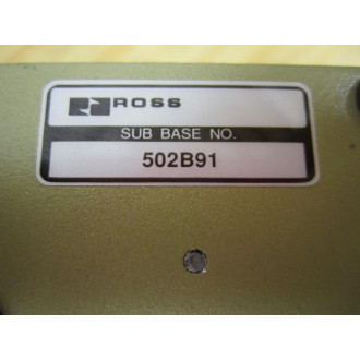 Ross 502B91 Valve Base 14" Sz1.5 Alt  D - New No Box