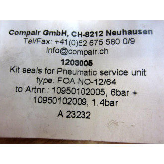 CompAir 1203005 Seal Kit FOA-NO-1264