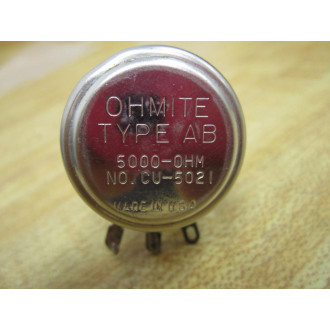 Ohmite CU-5021 CU5021 Potentiometer 5K Ohm - Used