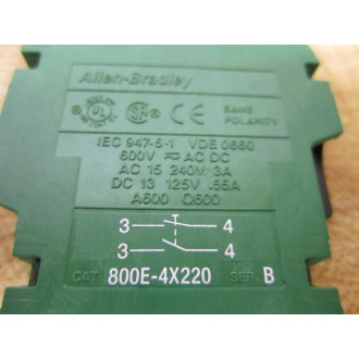 Allen Bradley 800E-4X220 Contact Block 800E4X220 Series B - New No Box