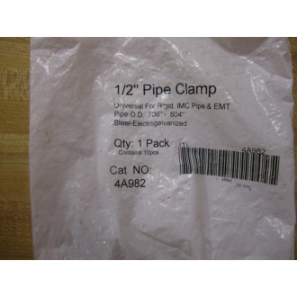 Super Strut 4A982 12 Inch Pipe Clamp Pack Of 10