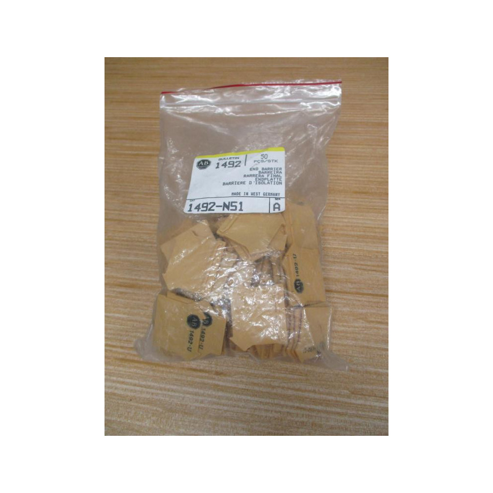 Allen Bradley 1492-N51 End Barrier 1492-U (Pack of 50)