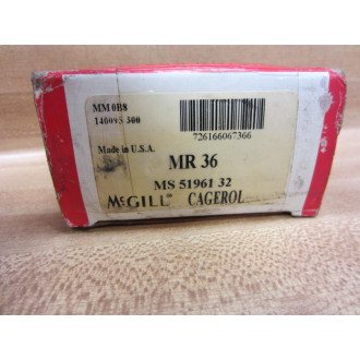 McGill MR 36 Caged Roller Bearing MR36