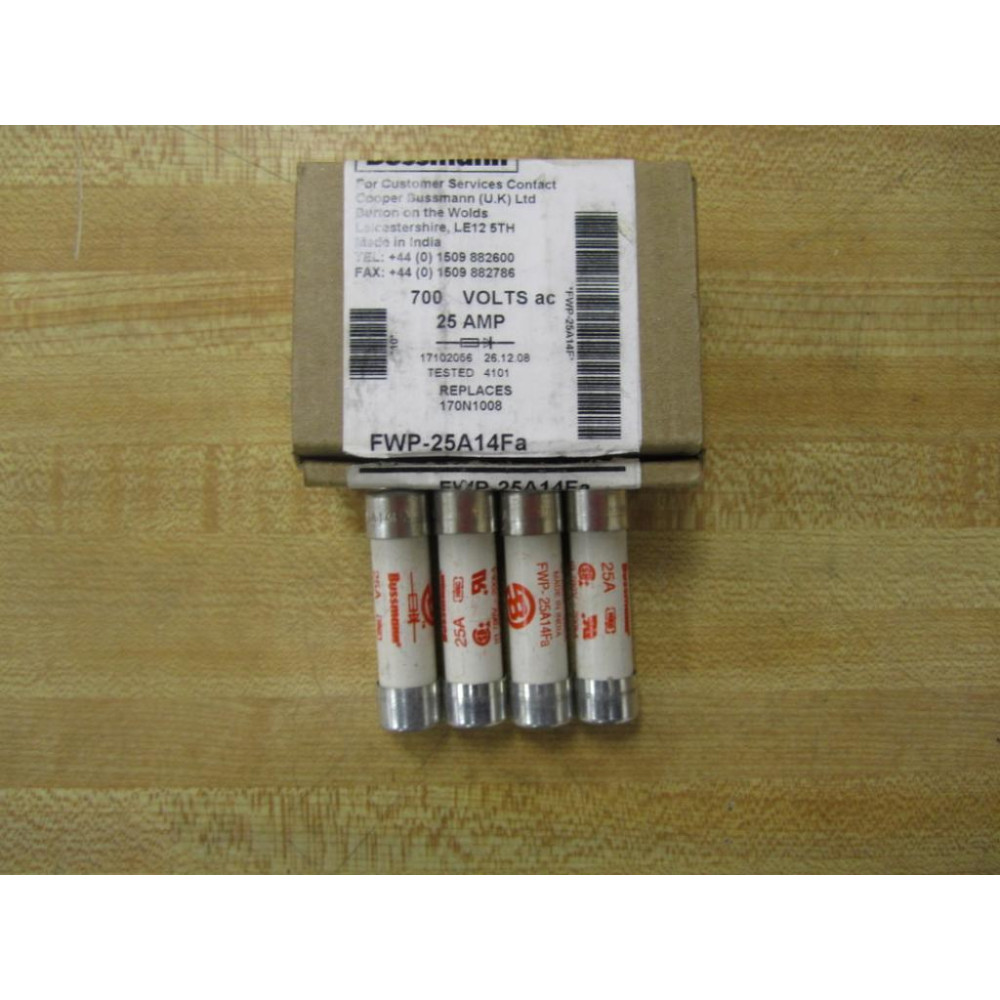 Bussmann FWP-25A14FA Fuse FWP25A14FA (Pack of 4)