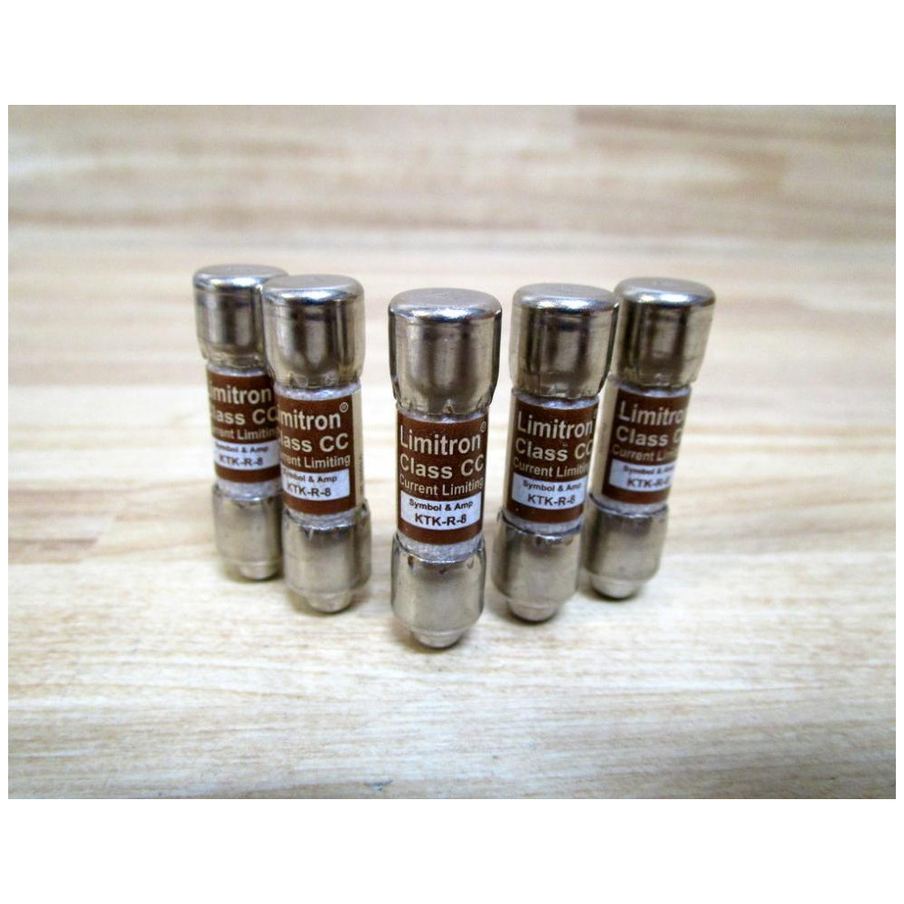 Bussmann KTK-R-8 Limitron Fuse KTKR8 (Pack of 5) - New No Box