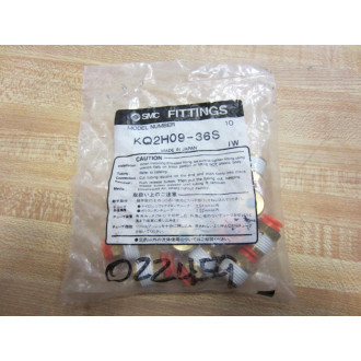SMC KQ2H09-36S KQ2H0936S Fitting (Pack of 10)