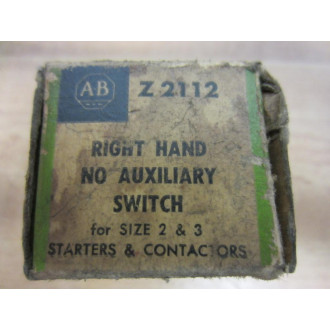 Allen Bradley Z-2112 Right N0 Auxiliary Switch Z2112 (Pack of 2)