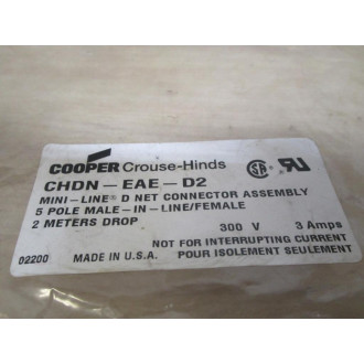 Crouse & Hinds CHDN-EAE-D2 Cable CHDNEAED2