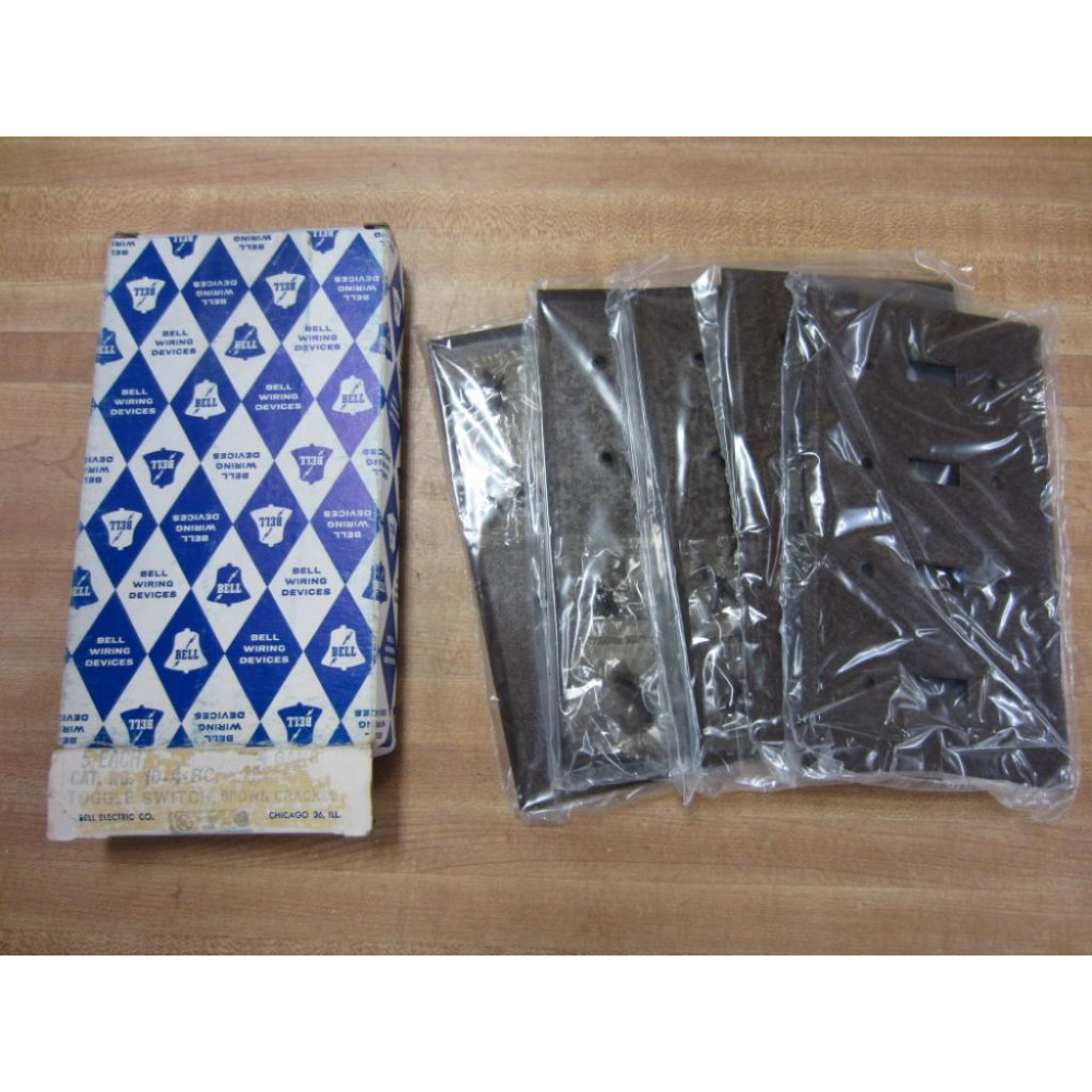 Mulberry 98074 Bell 10-4-BC Brown Four Gang Switch Plate (Pack of 5)
