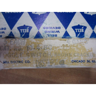 Mulberry 98074 Bell 10-4-BC Brown Four Gang Switch Plate (Pack of 5)