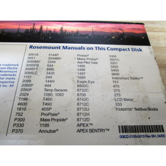 Rosemount 00822-0100-0010 Product Manual CD 0082201000010