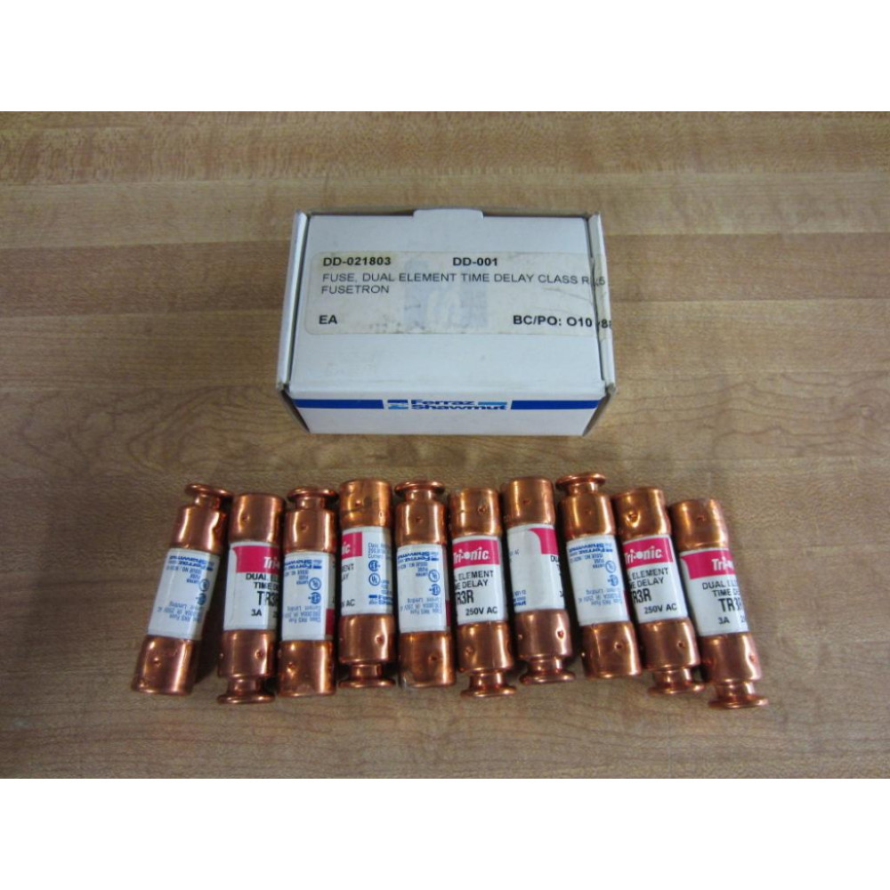 Gould Shawmut Ferraz TR3R Fuse Cross Ref 4TCN6 (Pack of 10)