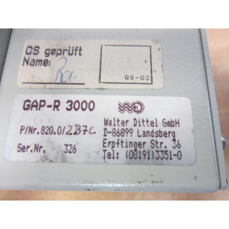 Walter Dittel 820.02B7C GAP-R 3000 Controller - Parts Only