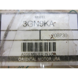 Oriental Motor Co 3GN9KA Gear Head