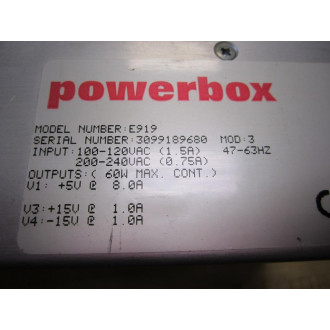 Powerbox E919 Power Supply - Used