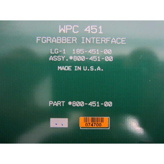 WPC 800-451-00 80045100 Fgrabber Interface 451 - New No Box