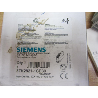 Siemens 3TK2-821-1CB30 Safety Relay 3TK28211CB30