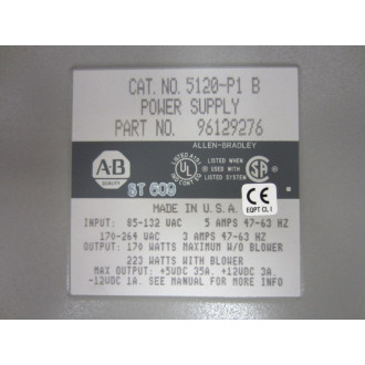 Allen Bradley 5120P1 Power Supply Module Pyramid 5120-P1 Series B