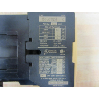 Allen Bradley 100-A24ND3 Contactor 100A24ND3 Series CTan - Used