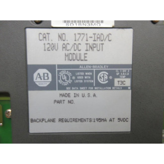 Allen Bradley 1771-IAD Input Module Ser. C - Used