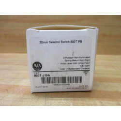Allen Bradley 800T-J19A Selector Switch 800TJ19A EMPTY BOX ONLY!