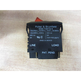 Potter & Brumfield W33-T4B1Q-5 Circuit Breaker 5A W33T4B1Q5