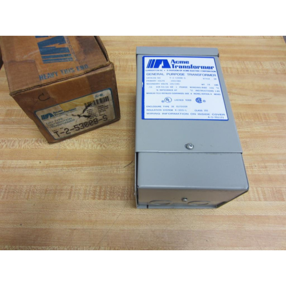 Acme T-2-53008-S Transformer 240X480 Pri 120240 Sec T253008S